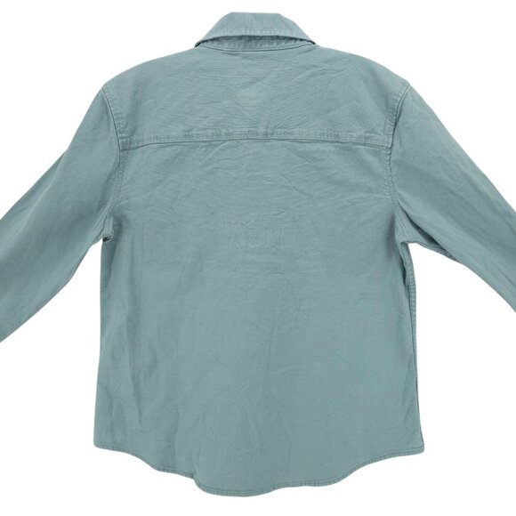 TOPO DESIGNS Women's Dirt Shirt Sage Blue Organic Cotton Stretch Size LARGE - Picture 4 of 8
